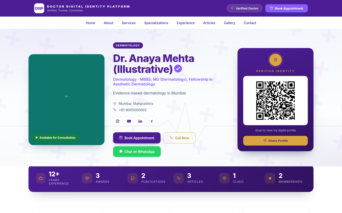 Live doctor digital identity preview
